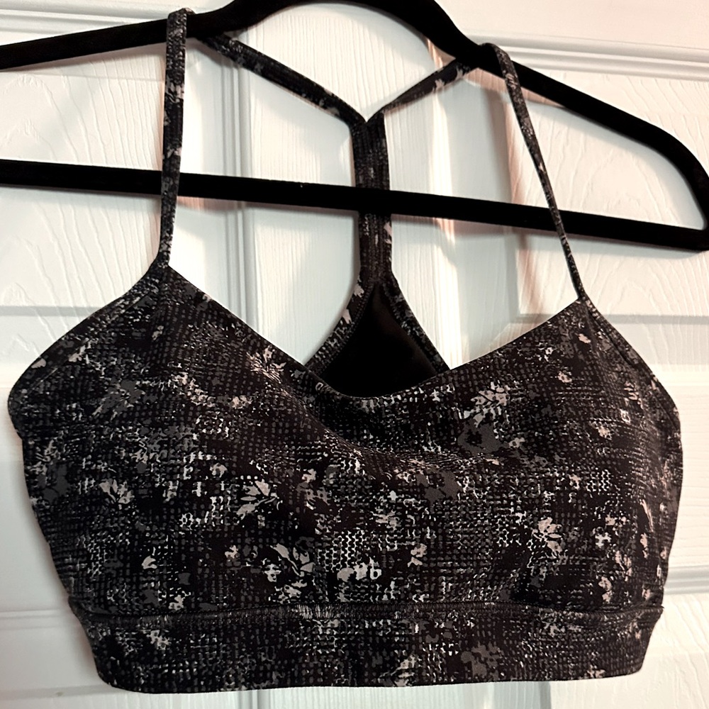 lululemon Flow Y Bra, Size 10, Multi-Pattern